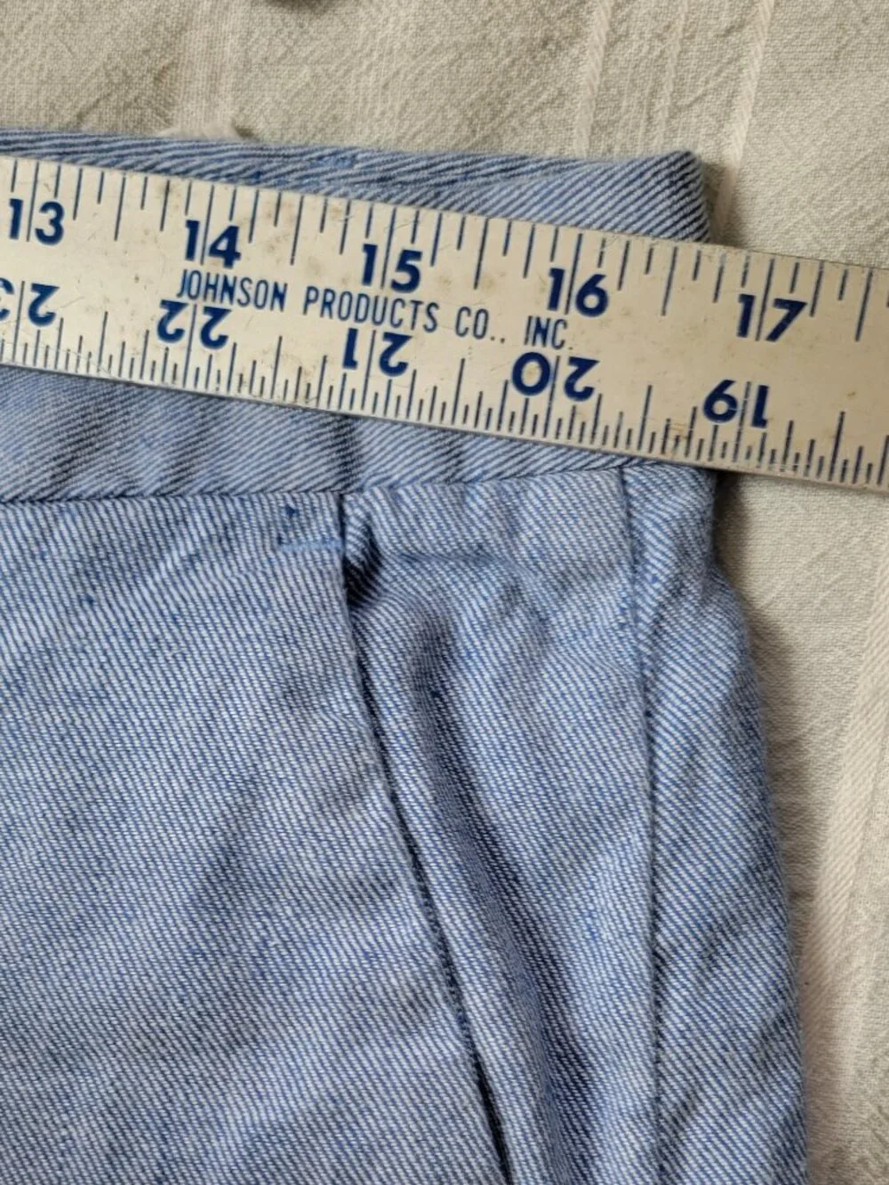 Banana Republic Linen Cotton Wide Leg Chic Cropped Culotte Pant Light Blue Sz 14